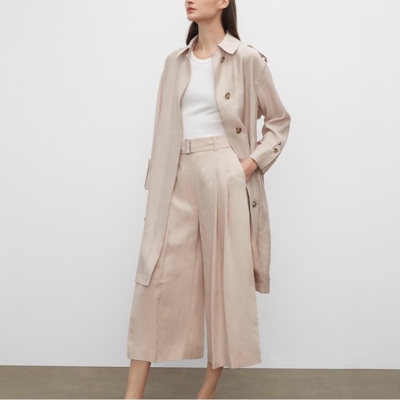 Club Monaco Wide Leg Culotte Linen Pants - Picture 1 of 10